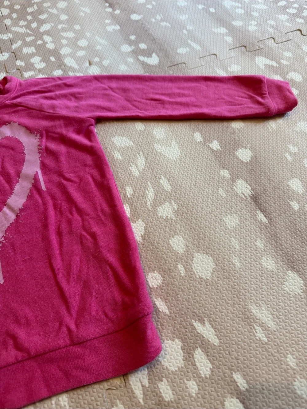 Chaser Girls Pink Drippy Heart Jersey Sweatshirt Top Size 5